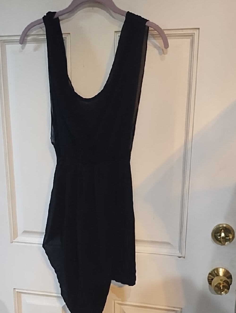 Just Me Black Top with Scoop Neck